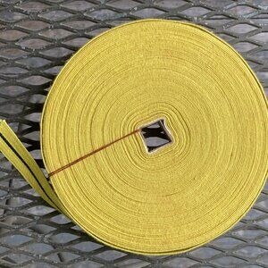 woven decorative ribbon yellow striped